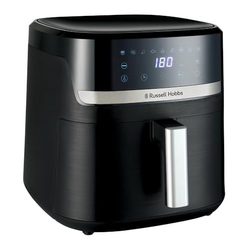 Russell Hobbs Airfryer XXL 8,3L Rapid Airfryer [Compact, Stille Werking, Pizza Ø 26cm] Satisfry (9 programma's, Vaatwasserbestendig, Olievrije bereiding, Touchscreen, Grillen, Bakken) 27632-56