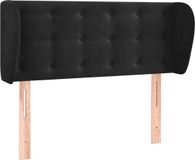 vidaXL Hoofdbord met randen 83x23x78/88 cm fluweel zwart