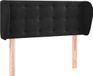 vidaXL Hoofdbord met randen 83x23x78/88 cm fluweel zwart