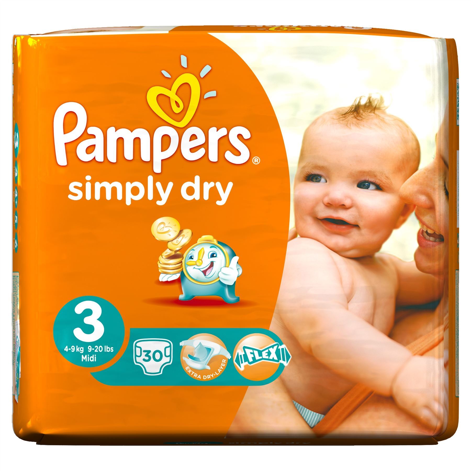 Pampers Baby Luiers Simply Dry Maat 3 30 stuks