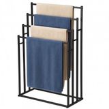 BUDDLEY Handdoekrek - Extra breed - 4 armen - Zwart
