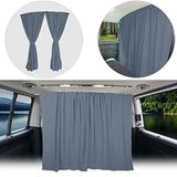 BREMER SITZBEZÜGE Afscheiding bestuurderscabine, gordijn, compatibel met Opel Vivaro A vanaf 2001-2014, grijs, campingaccessoire