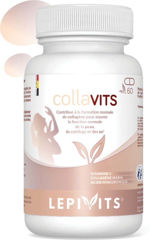 Lepivits® Collavits | 60 plantaardige capsules | Hoog biobeschikbaar collageen | Made in Belgium | LEPIVITS