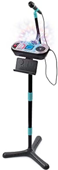 VTech - Kidi Superstar DJ Studio zwart - kindermicrofoon met discobal, mixer en mogelijkheid om de stem van de zanger te wissen - 6/12 jaar - Franse versie