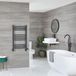 Hudson Reed Artle - Sèche-serviettes design moderne mixte incurvé - Anthracite - 80 cm x 49,8 cm