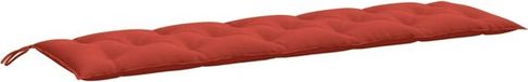 vidaXL Coussin de banc de jardin 180x50x7 cm tissu chiné rouge