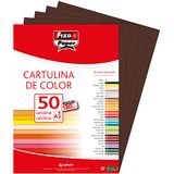 Fixo Paper 11120346 karton, A3, 50 stuks, chocolade, 180 g