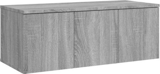 vidaXL Tv-meubel 80x34x30 cm bewerkt hout grijs sonoma eikenkleurig