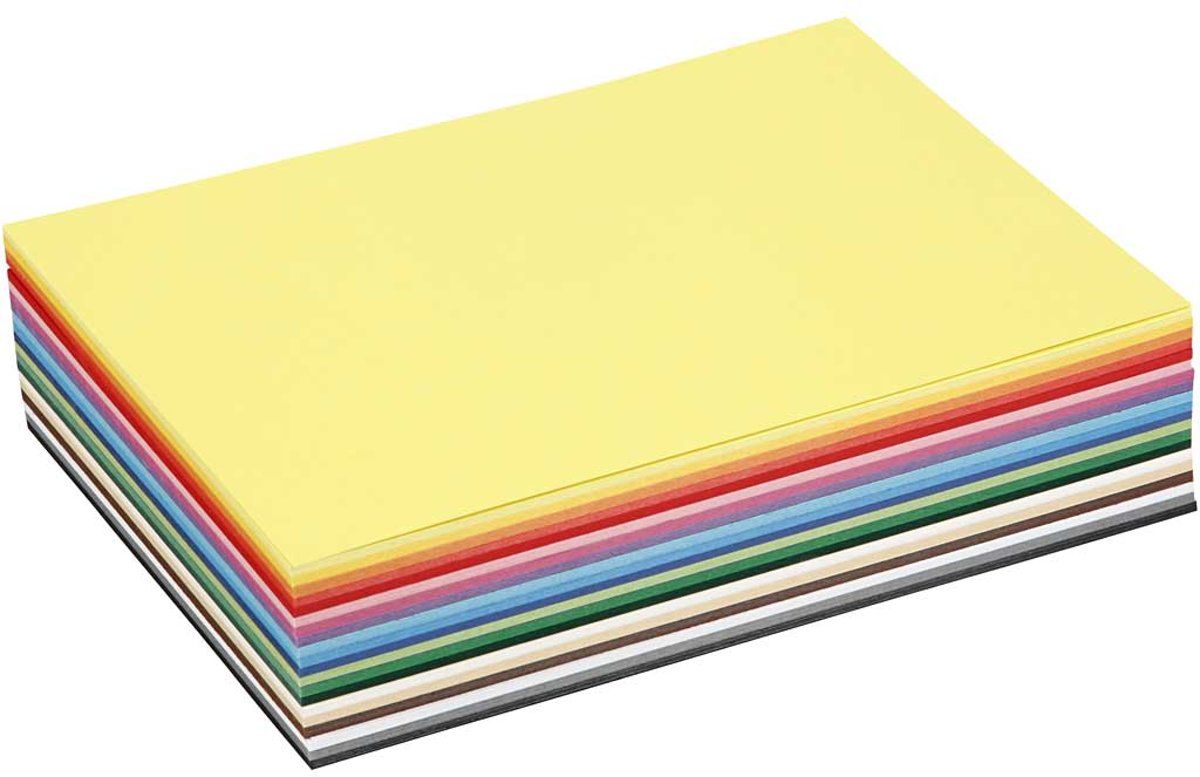Colortime Creativ karton A 5 15 x 21 cm kleuren assorti 300 assorti vel