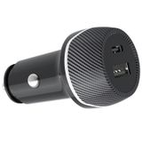 T05 Chargeur de voiture USB-A/USB-C avec traceur anti-perte pour iPhone - Noir