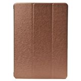 Apexel Multifunctionele handheld standaard lederen beschermhoes met geluid versterkende functie voor Apple iPad Air - bruin