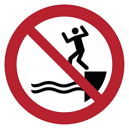 Ambiance Sticker Ronde sticker - Niet in het water springen - Ø 25 cm