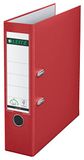 Leitz 180° Ordner, Capaciteit van 600 Vellen A4 Papier, Rugbreedte van 80 Millimeter, Uniek Gepatenteerd 180° Mechanisme, Duimgat, Verwisselbaar Etiket, PP, Rood, 10105025