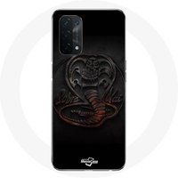 Maniacase Case voor Oppo A74 5G Logo Cobra Kai Poster Series
