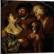 KuijsFotoprint Forex - De koppelaarster, Dirck van Baburen - 80x80cm Foto op Forex