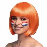 Boland perruque fête nationale - bobline - oranje - dames