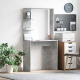 vidaXL Bureau Beton Grijs Bewerkt Hout 78,5 x 37 x 154,5 cm