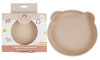 DORON & CHARLIE - Soepbord - Kindermaaltijd - 056722 - Beige - Siliconen - Zuignap - Magnetronbestendig - Wasmachinebestendig - Makkelijk schoon te maken - Babybord - Vanaf 6 maanden
