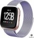 Strap-it Fitbit Versa / Versa 2 Milanees bandje - lichtpaars - Maat: L