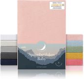 Laleni Jersey Baby/Kind Hoeslaken - Actief Ademend - Oeko-Tex Certificeerd - Babybed, Wieg, Kinderbed 40 x 90 x 10cm, rose