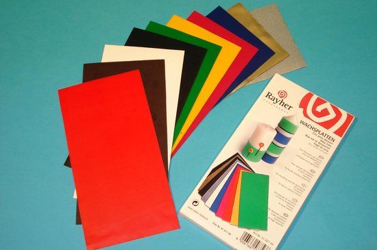 RAYHER Versierwas voor kaarsen 10 kleuren assortiment