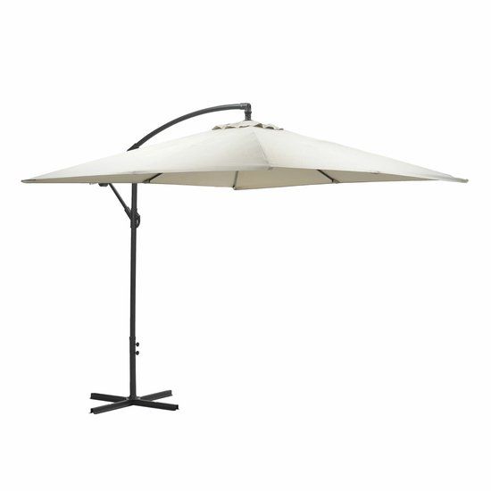 Garden Impressions Corfu Square Parasol - 250x250cm - Dark Grey/Sand