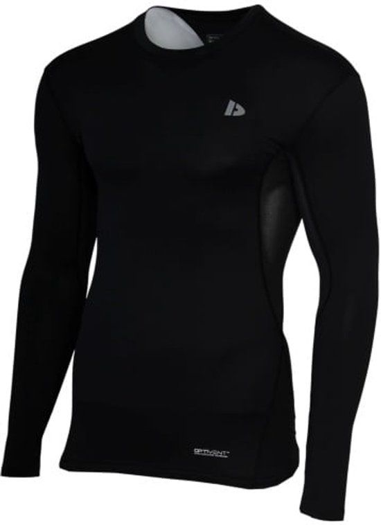 Donnay Baselayer Longsleeve Thermo/Sportshirt Heren Zwart S