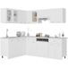 Maison Exclusive Ensemble de 11 meubles de cuisine "Lyon" en bois d'ingénierie blanc