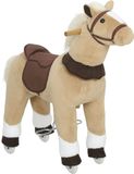 Aiyaplay Kids Rocking Horse-PP-katoen, Polyester-72L x 32B x 80H cm-Bruin