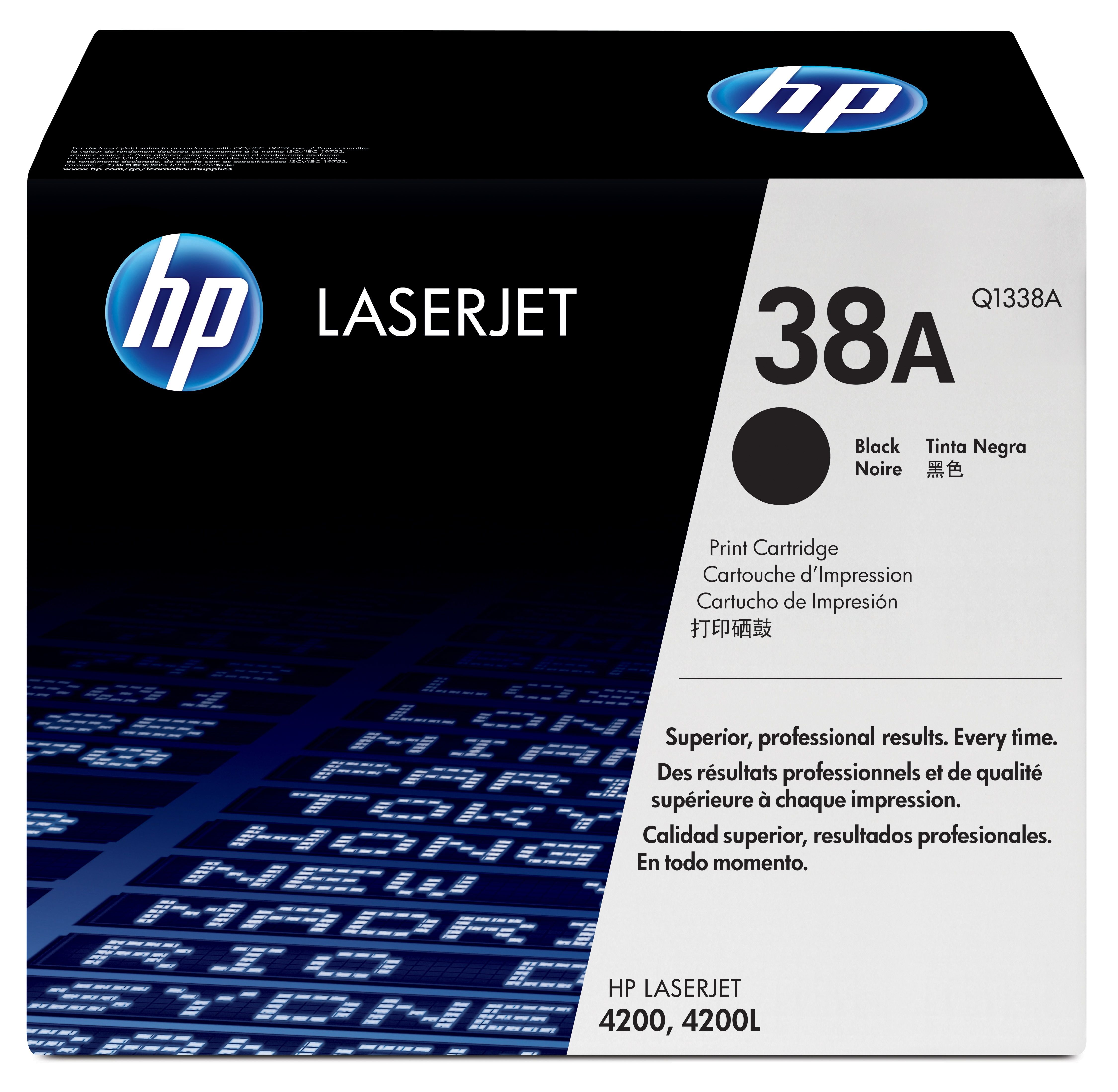 HP 38A Black Original LaserJet Toner Cartridge