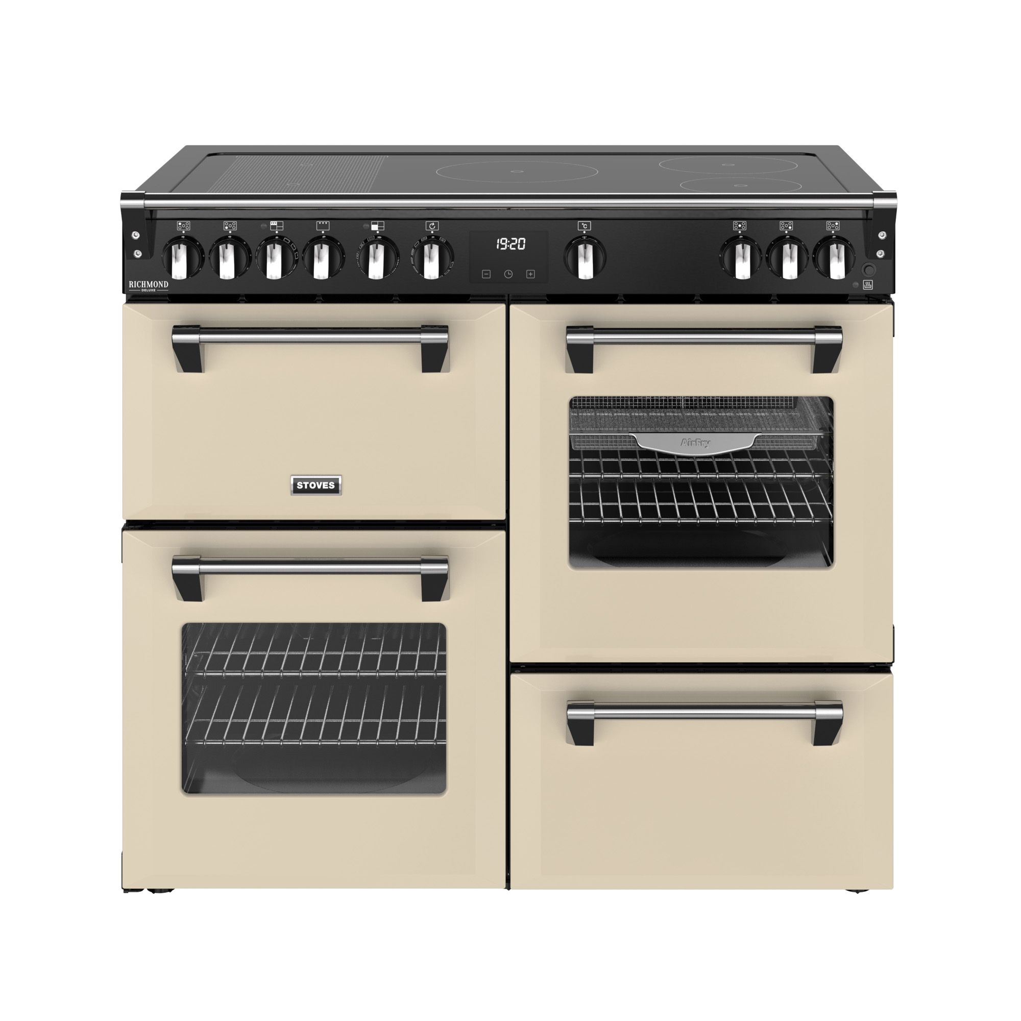 Stoves 444411874 Range Cooker - Cream - 5 Zone Induction Hob - 4 Ovens
