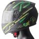 GMS-Moto Hexago Graphic, casque intégral, Mat Noir/Vert, XS