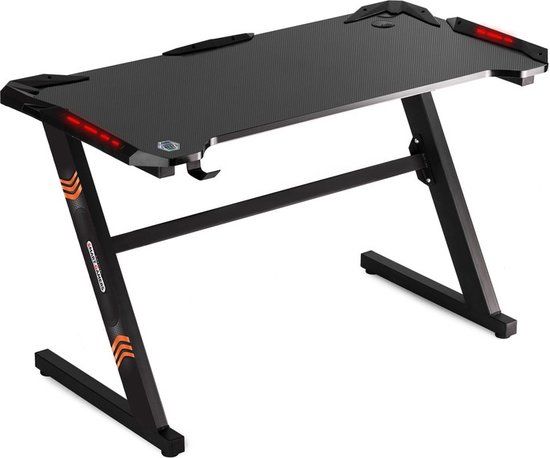 Viking Choice Gaming Bureau - 120x60cm - Zwart met LED Verlichting