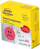 Avery Beloningssticker smiley - Ø 19 mm - rood - boos gezicht - 250 stuks