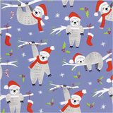Cadeaupapier Creativ Company Inpakpapier, paars, Luiaard, B: 50 cm, 80 gr, 100 m/1 rol