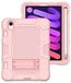 iPad Apple iPad mini6 2021 Hoes met standaard, duurzame, schokbestendig, harde hybride drielaagse beschermhoes, softshell, Apple tablet, siliconen hoes (roségoud)