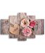 Homemania Wandfoto, Nature, 5 stuks, Valentine's Day-from Living, meerkleurig, 95 x 0,3 x 60 cm HM205MDF037, MDF