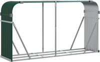 vidaXL Haardhoutopslag 234x45x100 cm gegalvaniseerd staal groen