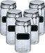 Zeller Weckpotten/inmaakpotten - 10x - 750 ml - glas - met beugelsluiting - incl. etiketten