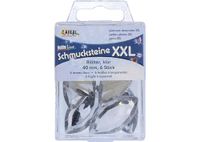 KREUL Decoratieve edelstenen XXL gefacetteerd blad transparant 40mm 6u