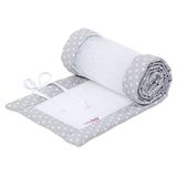 babybay Nestje mesh lichtgrijs sterren wit
