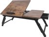 Merkloos Relaxdays Laptoptafel - Hoogte Verstelbaar - Inklapbaar - Donkerbruin-Zwart