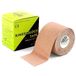 KALAHARI Kinesiology Tape met eBook toepassingen in het Nederlands – Kinesiologie Tape met hoge kleefkracht en bestand tegen water en zweet – Kinesio voor sport en revalidatie 5cm x 5m, BEIGE