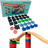 TOY2 Grote bouwset met 29 railverbindingen, bouwpakket, verschillende bouwpakketten, houten railverbinders