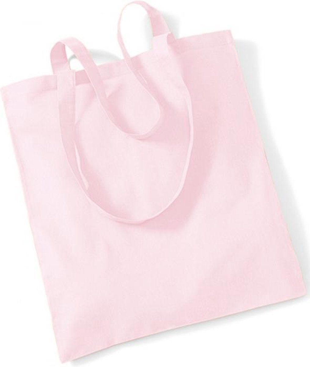 Westford Mill 100% Katoen Zak (W101S) - Dames Boodschappen doen Herbruikbaar Zak - Pastel roze