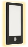 Telefunken LED buitenlamp met bewegingssensor, 4000K, IP44, 16W, zwart, kunststof