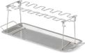 Support d'ailes de poulet – Accessoire pour grill – Support pour ailes de poulet sur le grill – Comprend un bac de récupération – Pliable – Acier inoxydable