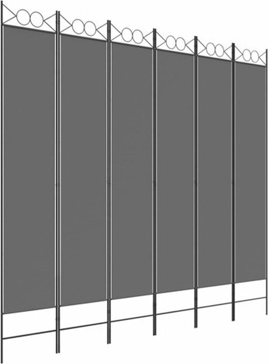 vidaXL Kamerscherm met 6 panelen 240x220 cm stof antracietkleurig