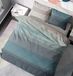 Goodivery ® Premium linge de lit 200 x 200 cm, 100% katoen, rayures bleues/vertes/grises