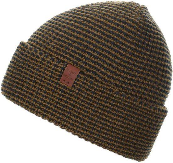 BICKLEY + MITCHELL Heren Two Color Waffle Beanie - Marine - One Size
